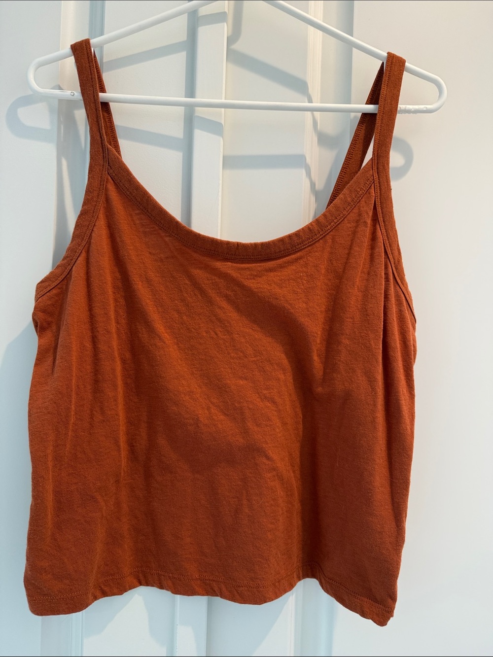 Women's Rust Tank Crop Top - Classic Scoop Neck